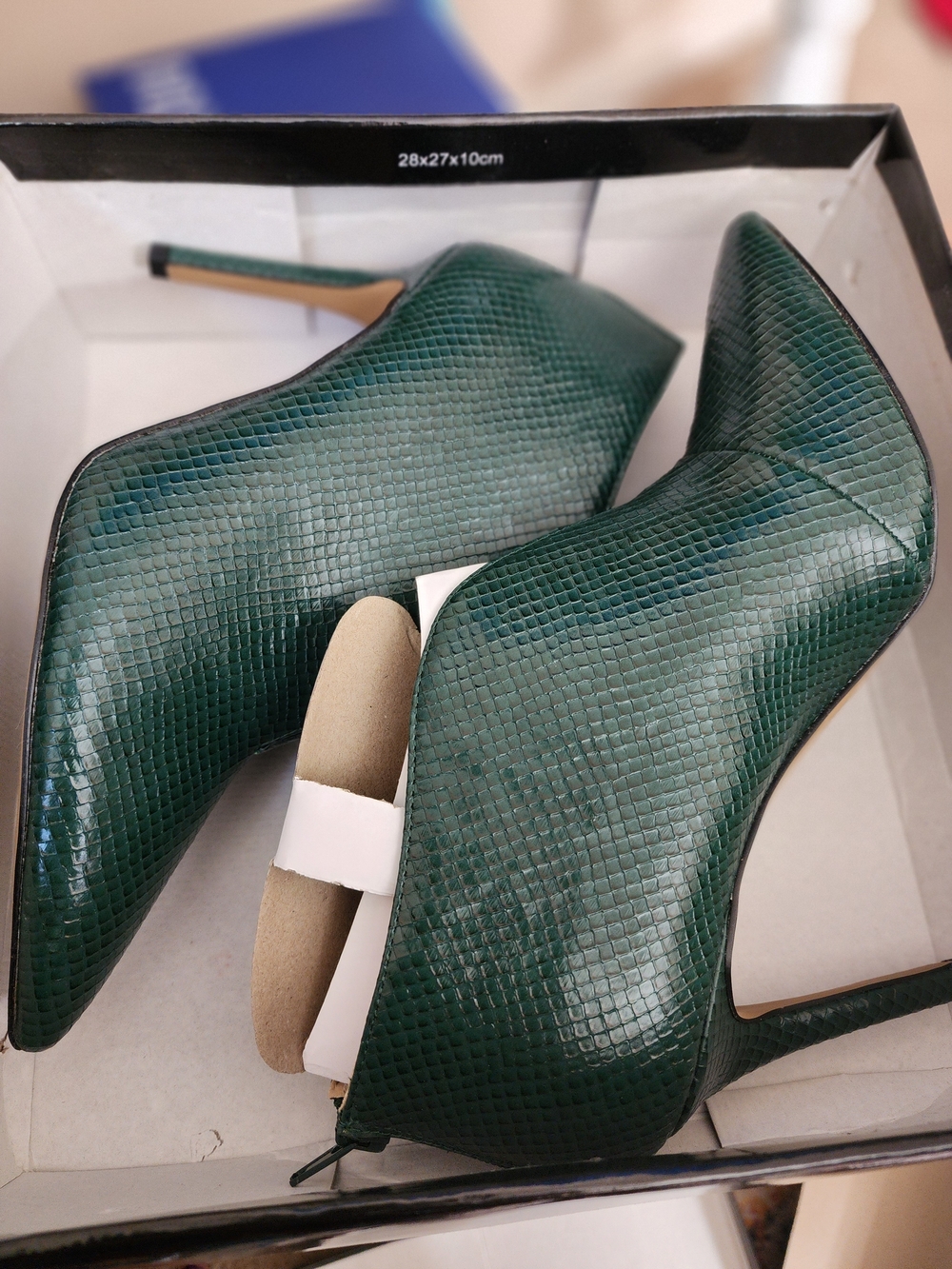 NY&Co Green Textured Pointed-Toe Stiletto Booties